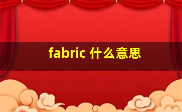 fabric 什么意思